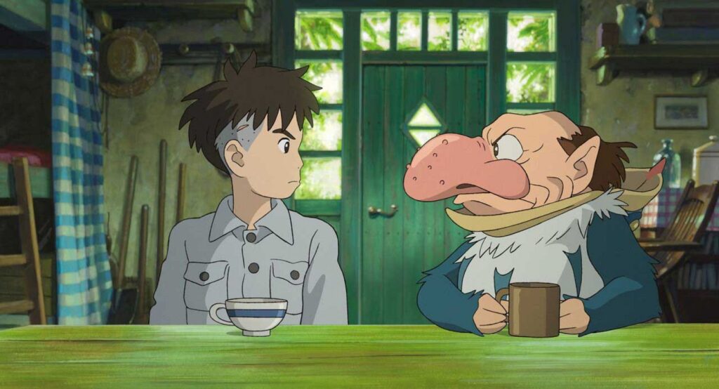 Imagem do filme O Menino e a Garça, do Studio Ghibli.