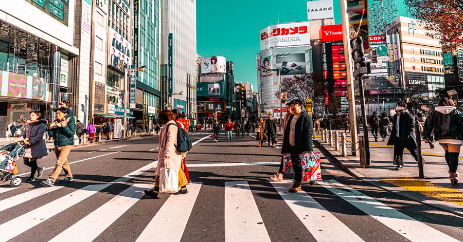 Foto de uma das ruas do Japão, Tokyou